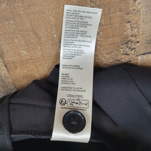 Anthropologie Maeve Zipper Ankle Dress Pants Career Office Black Preppy 0 Petite - Picture 9 of 15